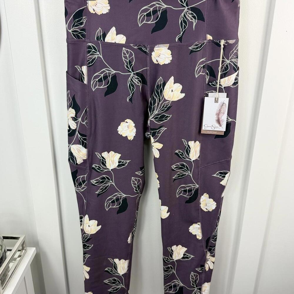 Jessica Simpson Purple Floral Leggings